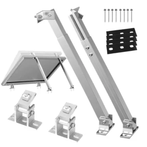 Adjustable Solar PV Mounting Bracket Front Rear Feet Adjustable 15 30 Degrees Aluminum Alloy 304 Solar Panel Installation
