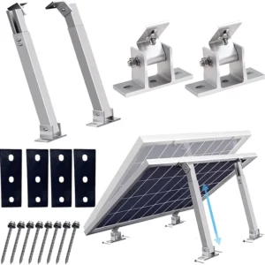 Adjustable Solar Panel Bracket Mounting Flat Roof Wall Aluminum Set Kits