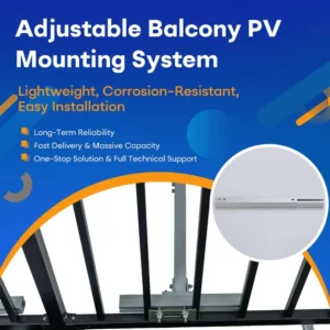 Adjustable Solar Panel Mounting Bracket Aluminum Solar Panel PV Support Frame Structure Mounting Brackets for Balcony