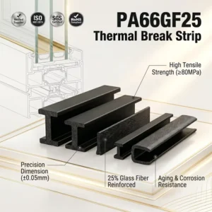 Advanced MultiChamber PA66GF25 Cavity Thermal Break Strip Polyamide Profile for Energy Efficient Aluminum Window and Door System
