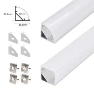 Aluminio Perfile 023 Aluminium Profile Factory 16*16MM Bookcase Surface Mounted Profil Led for Corner