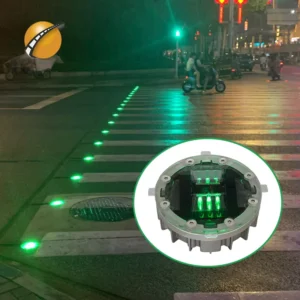 Aluminium Cat Eyes Solar Road Stud ISO Red and Clear Constant Embedded LED Pavement Marker Light Traffic Warning Product
