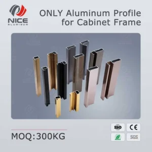 Aluminium Frame Profile for Custom Kitchen Cabinet and Wardrobe, 20mm 45mm Cutting Service, Custom Color, ISO 9001 Certified