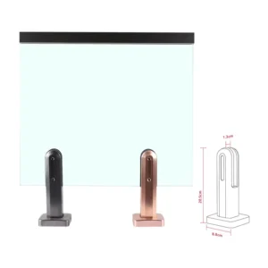 Aluminium Frameless Glass Balcony Floor Standing Pool Spigot Customized Color Simple Design Light Luxury Pool Fence Glass Posts