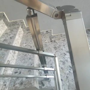 Aluminium Handrail Alloy Stair Aluminium Handrail Square Tube Aluminium Balustrade with Whole Set Accessories