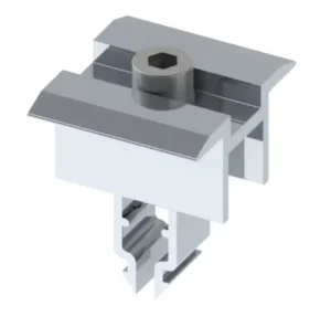 Aluminium Mid End Solar Panel Clamp Mounting System Ballast Bracket Fixing for Home Carport Roof Installation Framed PV Modules