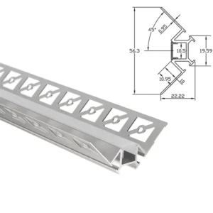 Aluminium Profile LED Strip Light Plaster Skirting Channel LED Linear Profile Recessed