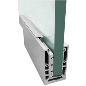 Aluminium Security Balustrades Aluminum Metal Frameless Profile U Channel Clamp Glass Railing