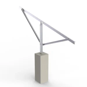 Aluminium Solar Panel Mounting Bracket Double Braced Single Pole In Line Configuration for Roof Carport Use High Wind Load 55m s