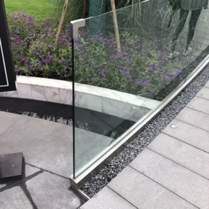 Aluminium U Channel Handrail Glass Railing Profiles for Balcony Frameless Glass Fixing
