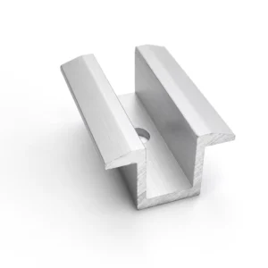 Aluminum AL6005-T5 Anodized Solar Mid Clamp for Ground Mounting System Robust Structural Integrity Wind Load 40m/s Snow Load