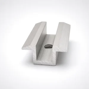 Aluminum AL6005 T5 Mid Clamp End Clamp Anodized Surface Wind Load 40m/s Snow Load 70kg/m Compatible Solar Mounting System