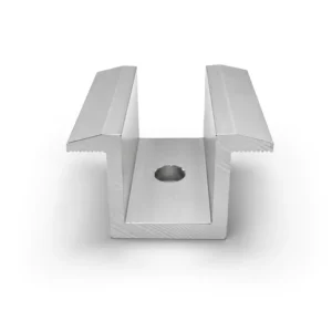 Aluminum AL6005 T5 Solar Mid Clamp with Anodized Surface for Solar Panel Installation Carport Mounting Systems Secure Fastening