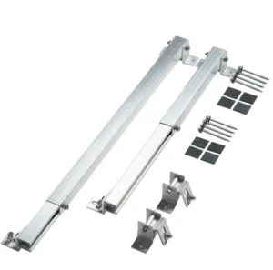Aluminum Adjustable Tilt Solar Panel Mounting Bracket with Rear Leg and Front Leg for Flat Roof Mounting