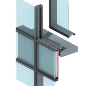 Aluminum Alloy 6063 Powder Coated Facade System Profiles Glass Curtain Wall External Structure Modern Design 3-Year Warranty