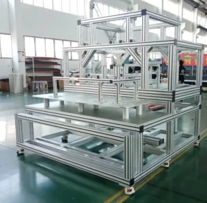 Aluminum Alloy 6063 T5 Powdercoated Profile Industry Fluent Strip Display Storage Shelf Rack Custom Portable Industrial Aluminum