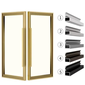 Aluminum Alloy 6063 T5 Profiles for Windows Cabinet Wardrobe Glass Door with Anodized Powder Coated Aluminum Frame