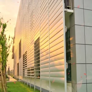Aluminum Alloy Curtain Wall Facade Ventilation Decorative Heatproof Energy Saving Modern Aluminum Louver Roof