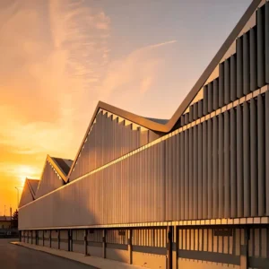 Aluminum Alloy Eco Friendly Heatproof Energy Saving Vertical Opening Curtain Wall Facade Shutters