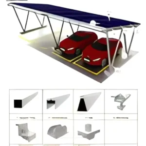 Aluminum Alloy Hot Dip Galvanized Framed Solar Carport Structure