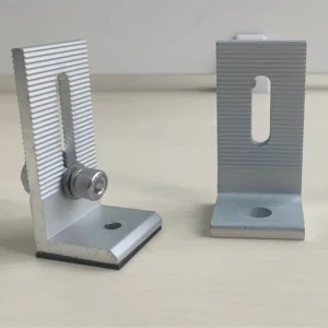 Aluminum Alloy L Foot Solar Mounting Accessories PV Pitched Tin Roof Anodized Finish for Carport Solar Rail Type