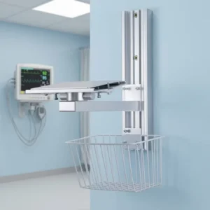 Aluminum Alloy Medical Equipment Trolley Adjustable Instrument Cart with Storage Basket for Hospital Clinic