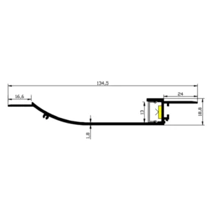 Aluminum Alloy Profile Led Profile Led Aluminium c Profile Led Strip Corner Ceiling Profile Aluminum Profile for Elevator Cabin