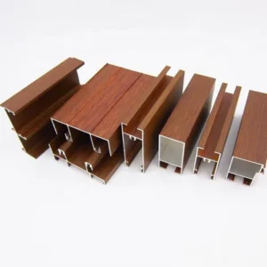 Aluminum Alloy Profiles 6000 Series Door Window Wooden Color Extrusion Profiles