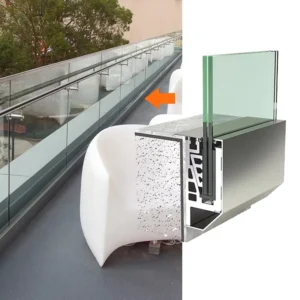 Aluminum Alloy Profiles for Frameless Glass Railing Systems Balustrades Handrails Balcony Railings