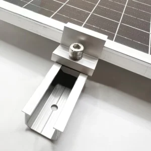 Aluminum Alloy Solar Panel Fixing Components Photovoltaic Accessories Middle Pressure Block Edge Pressure Block Bracket