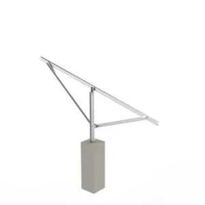 Aluminum Alloy Solar Panel Mounting Bracket Double-Braced Single-Pole In-Line Configuration Roof Carport Use High Wind Load