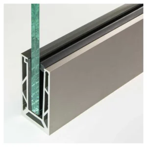 Aluminum Base Shoe Glass Railing Design Balcony Frameless U Channel Glass Balustrade For Villa