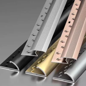 Aluminum Carpet Transition Strip Gold Metal Carpet Edge Trim Professional Floor Transition Profile for Hotel