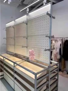 Aluminum Designer Sideboard Collection Display Cabinet for Store Fashion Rack Modular Shelf Display Rack for Fashion Boutique