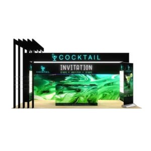 Aluminum Expo Fair Display Custom Backlit LED Logo Showcase Shelf Stand Exhibition Booth Trade Show