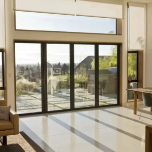 Aluminum Folding Door Bi Fold Tempered Glass Exterior Villa Motorhome Portable Flexible Space Saving Travel