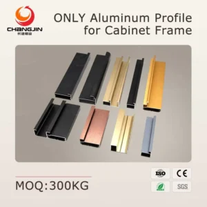 Aluminum Frame Profile for Cabinet Door 6063 T5 Aluminum Cabinet Profile Glass Door Frame for Wardrobe Kitchen Manufacturer