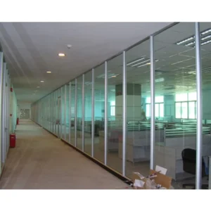 Aluminum Frame Tempered Glass Fixed Office Partition Wall Module