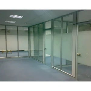 Aluminum Frame and Hardware Single Glass Fixed and Movable Office Space Partition Wall