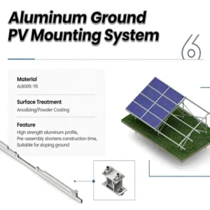 High Quality Steel Ground Tilt Photovoltaic Bracket for Solar Panel Pole Accessories Mounting Solar Panels System