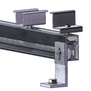 Aluminum L Foot Clamp Solar Mounting Bracket System PV Mounting Structure for Metal Roof Eco Friendly Solar Panel Roof Mounting