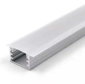 Aluminum LED Profile Light With Recessed LED Channel Custom Length Silver/Black Color Cutting & Welding Services