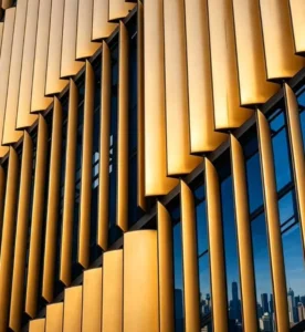 Aluminum Louver Durable Outdoor Curtain Wall Facade Ventilation Decorative Sunshade