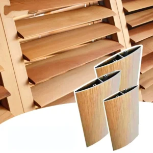 Aluminum Louver Profiles Designs Custom sized Aluminum Factory Decorative Wood Texture