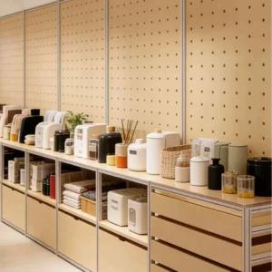 Aluminum Profile Design Cabinet for Showroom Business Display Cabinet Fashion Rack for Retail Market Display Racks Custom Size