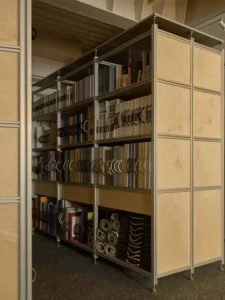 Aluminum Profile Market Display Racks Cabinet Furniture Business Display Designer Sideboard for Museum Gallery Display