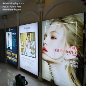 Aluminum Profile Snap Frame SEG Graphic 8cm Single Sideglow LED Hanging Rectangle Decorative Light Box for Store
