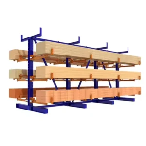 Aluminum Profile Storage Rack Double Sided Cantilever Shelving for Extrusions PVC Pipes and Light Timber