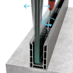 Aluminum Profile U Base Railing Frameless Glass Railing for 10mm-25mm U Channel Profile Balustrade System