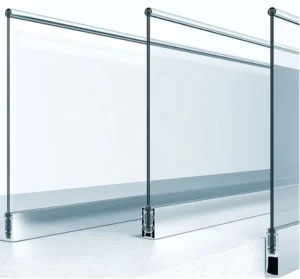 Aluminum Profile U Channel Glass Balustrade handrail railing